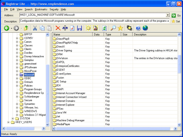 Registrar Lite Screenshot